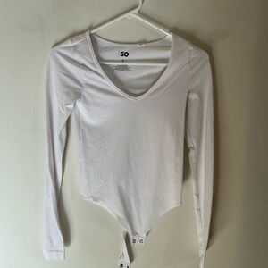 SO Women's White Long Sleeve Top